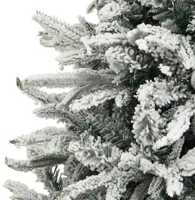 Műfenyő világítással és gömbkészlettel Zöld 240 cm PVC és PE