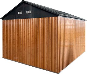 Fém kerti szerszámtároló ház, barna/antracit, 3,6x3,1x2,5 m, GABKO
