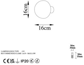 Bronzszínű fali lámpa ø 16 cm Fungal – Opviq lights
