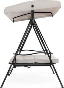 Antracitszürke-bézs fém kerti hintaágy Taurus – Bizzotto