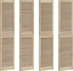 vidaXL Széfajtó 4 pcs Természetes 170 x 2,1 x 39,5 cm Tömör fenyőfa