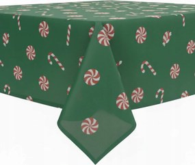 Karácsonyi Asztalterítő Eldobható 130x180 Műanyag Cerata Zöld Szenteste