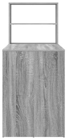 asztal tárolóval, szürke sonoma 113x54x120 cm forgácslap