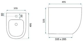 WC csésze WC Carlo Flat Mini Rimless + Bidé Carlo Mini