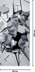 Fotótapéta ajtóra - Absztrakció 3D (95x205cm)