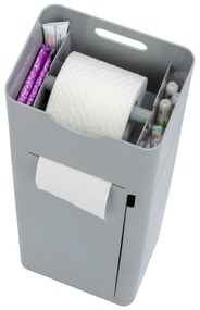 Szürke műanyag WC-papír tartó állvány kefével Imon – Wenko