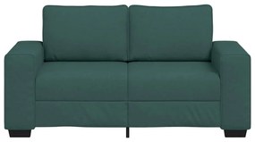 kétszemélyes sötétzöld szövet kanapé 120 cm