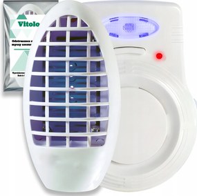 Egér rágcsálóriasztó Patkány Uv lámpa rovarok legyek szúnyogok 2in1