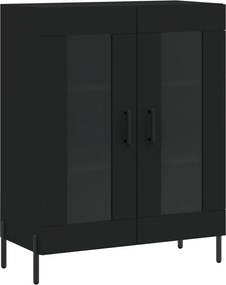 vidaXL fekete szerelt fa tálalószekrény 69,5 x 34 x 90 cm