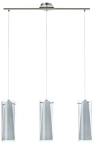 EGLO 90305 - PINTO NERO 3xE27/60W függesztett lámpa, füstszínű