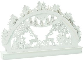 Karácsonyi LED dekoráció Téli erdő, 29x4,5x19 cm,6 LED, meleg fehér