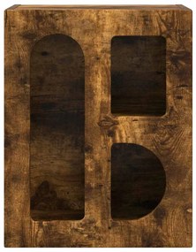 vidaXL Éjjeli asztal Füstölt tölgy 40 x 35 x 50 cm Faanyag