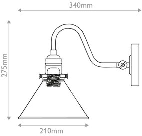 Elstead PV1-AB-MB - PROVENCE fali lámpatest 1xE27/60W/230V arany/fekete