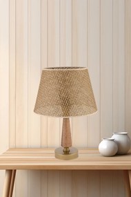 Fém éjjeli lámpa, teve-barna, 20 cm – TR390FLH2721