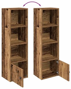 antik fa színű szerelt fa könyvespolc 31x24x102 cm