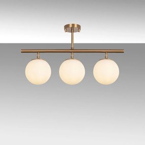 Bronzszínű mennyezeti lámpa üveg búrával ø 15 cm Atmaca – Opviq lights