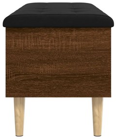 barna tölgy színű szerelt fa tárolópad 102x42x46 cm