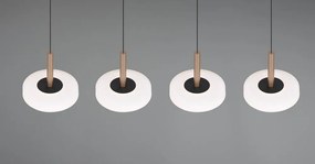 Fekete-fehér-aranyszínű LED dimmelhető függőlámpa üveg búrával Celeste – Trio