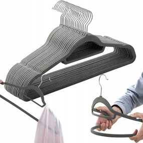 Maxi velúr akasztó szett 20 db-os grafit