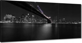 Vászonkép 180x90 Lila fények a hídon