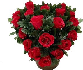 Sírdísz Művirág Nagy Szív Cserépben