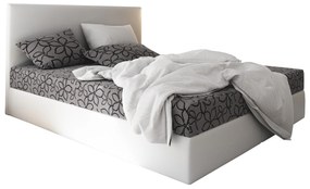 Franciaágy Boxspring 140 cm Lilac Comfort (minta + fehér) (matraccal és tárolóhellyel). 1056072