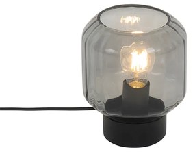 Klasszikus asztali lámpa fekete füstüveggel - Stiklo