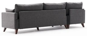 RIGA L-alakú sarokkanapé, antracit, balos kivitel