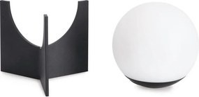 Fekete fém LED dimmelhető asztali lámpa műanyag búrával (magasság 16 cm) Cardamom – Bizzotto