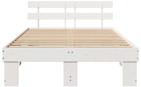 Ágykeret fejtámlával Fehér 135 x 190 cm