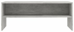 betonszürke szerelt fa TV-szekrény 100 x 40 x 40 cm
