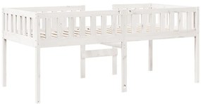 fehér tömör fenyőfa gyerekágy matrac nélkül 90 x 190 cm