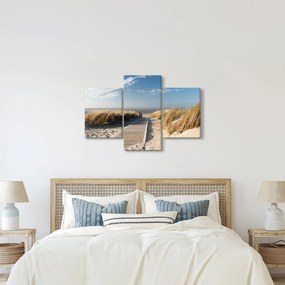 Kép - Homokos strand Langeoog szigetén, Németországban (90x60 cm)