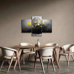 Kép- sárga absztrakt gömbök (90x60 cm)