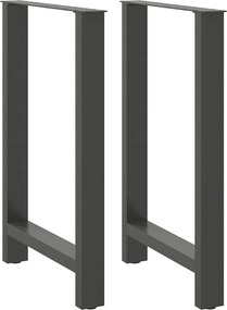 vidaXL 2 db antracitszürke acél bárasztalláb 60x(90-91) cm