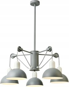 Aca Lighting függeszték 5XE14 szürke/fehér fém ÁTM68XM85CM Cezanne EG5795P