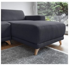 Antracitszürke kinyitható-tárolóhelyes sarokkanapé Classy Sophie – Miuform