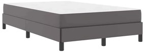 Ágy matracmal Szürke 120 x 190 cm Műbőr