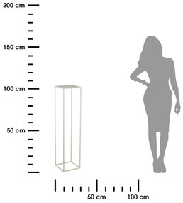 Virágállvány 100x24 cm krémes