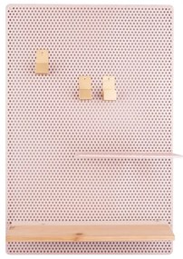 Perky világos rózsaszín fém üzenőfal, 34,5 x 52,5 cm - PT LIVING