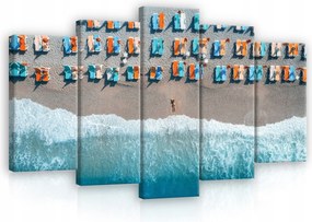 Vászonkép 100x60 Nyár tengerpart tenger nap homok pihenés türkizkék