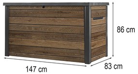 Decocoat műanyag kerti láda 870 L