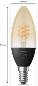 KÉSZLET 2x LED Dimmelhető izzó Philips Hue WHITE FILAMENT E14/4,5W/230V 2100K