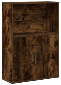 füstös tölgy színű szerelt fa könyvszekrény 60x24x85 cm