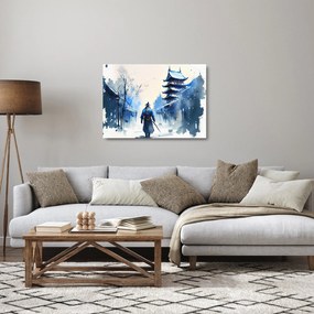 Üveg kép - Szamuráj, akvárium (70x50 cm)