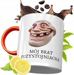 Narancssárga Bögre Testvérnek Ajándékba, fényképes nyomattal