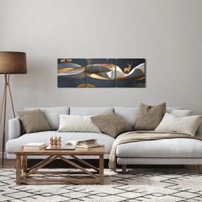 Kép - Grafika szarvassal (órával) (90x30 cm)