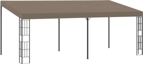 vidaXL tópszínű falra szerelhető szövetpavilon 6 x 3 m