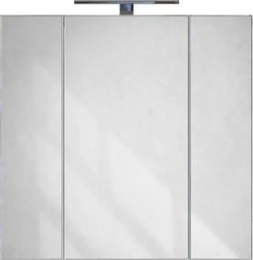 Piramida AKVA Tükrös fürdőszobai szekrény - LED világítással - 75 x 69 x 15 cm