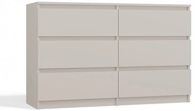 M6 120 fiókos szekrény, 120x75x30 cm, kasmír